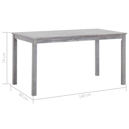 Outdoor Table And Chair | Grey Wash | Solid Acacia Wood | Large