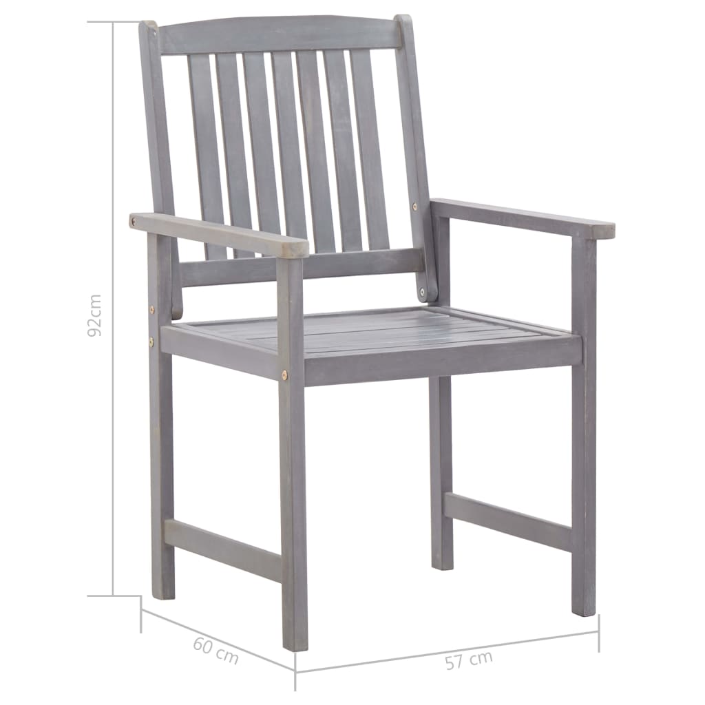 Outdoor Table And Chair | Grey Wash | Solid Acacia Wood | Large
