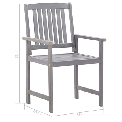 Outdoor Table And Chair | Grey Wash | Solid Acacia Wood | Large