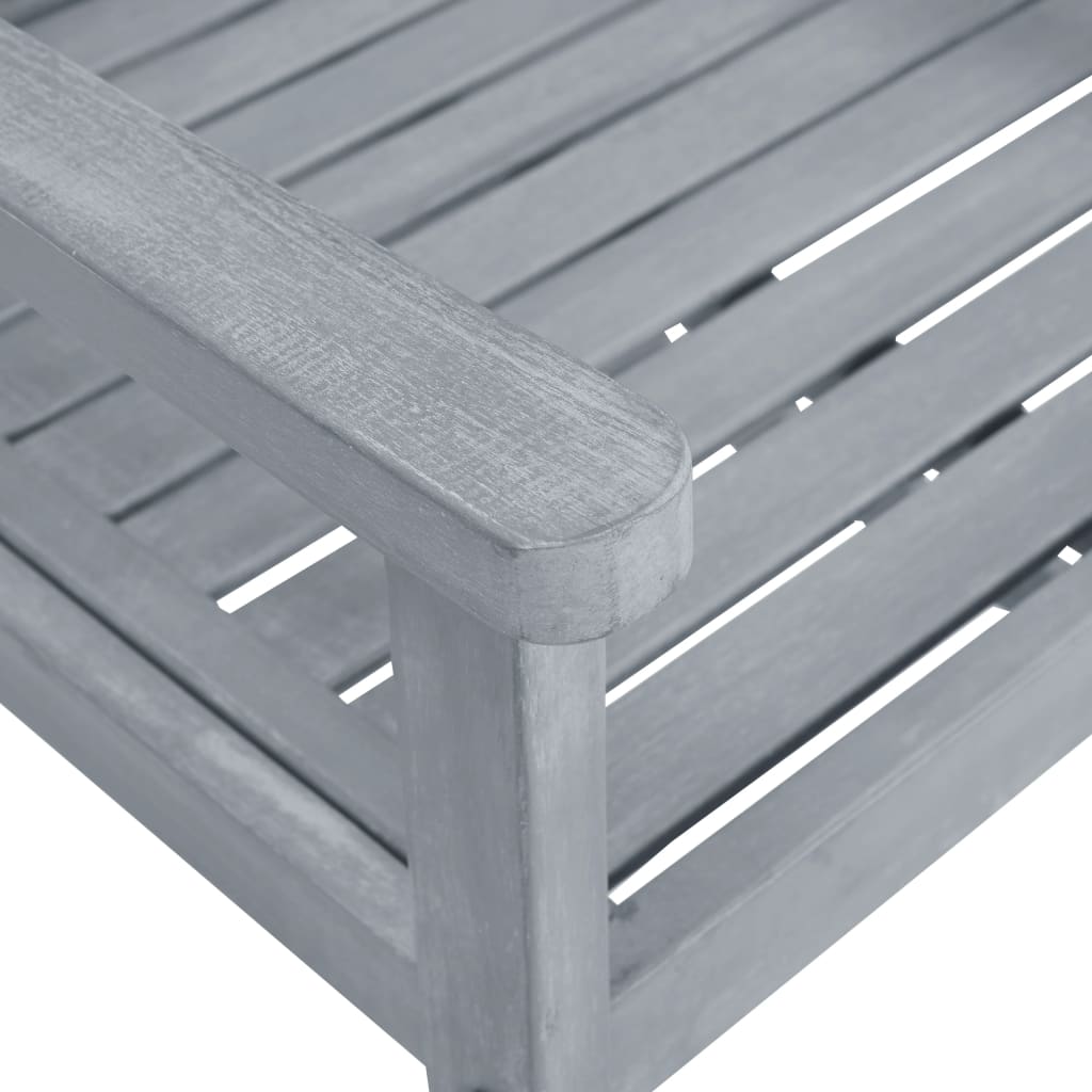 Outdoor Chair | Set of 2 | Grey | Solid Acacia Wood | Standard | Durable