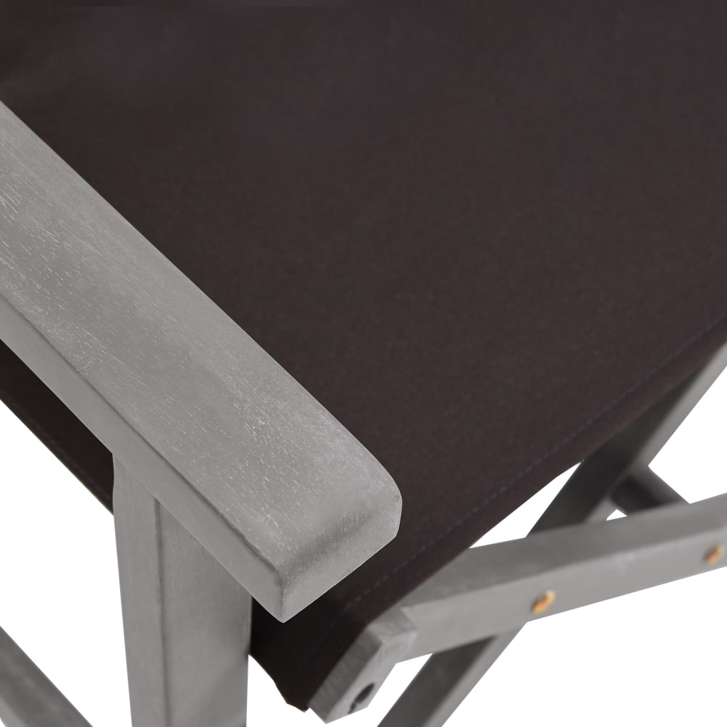 Director Chair | Set of 2 | Grey wash and black