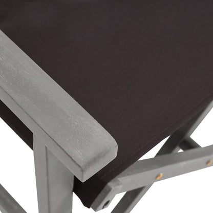 Director Chair | Set of 2 | Grey wash and black