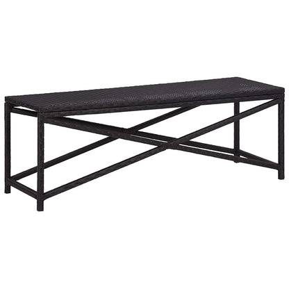 46210 vidaXL Garden Bench 120 cm Poly Rattan Black