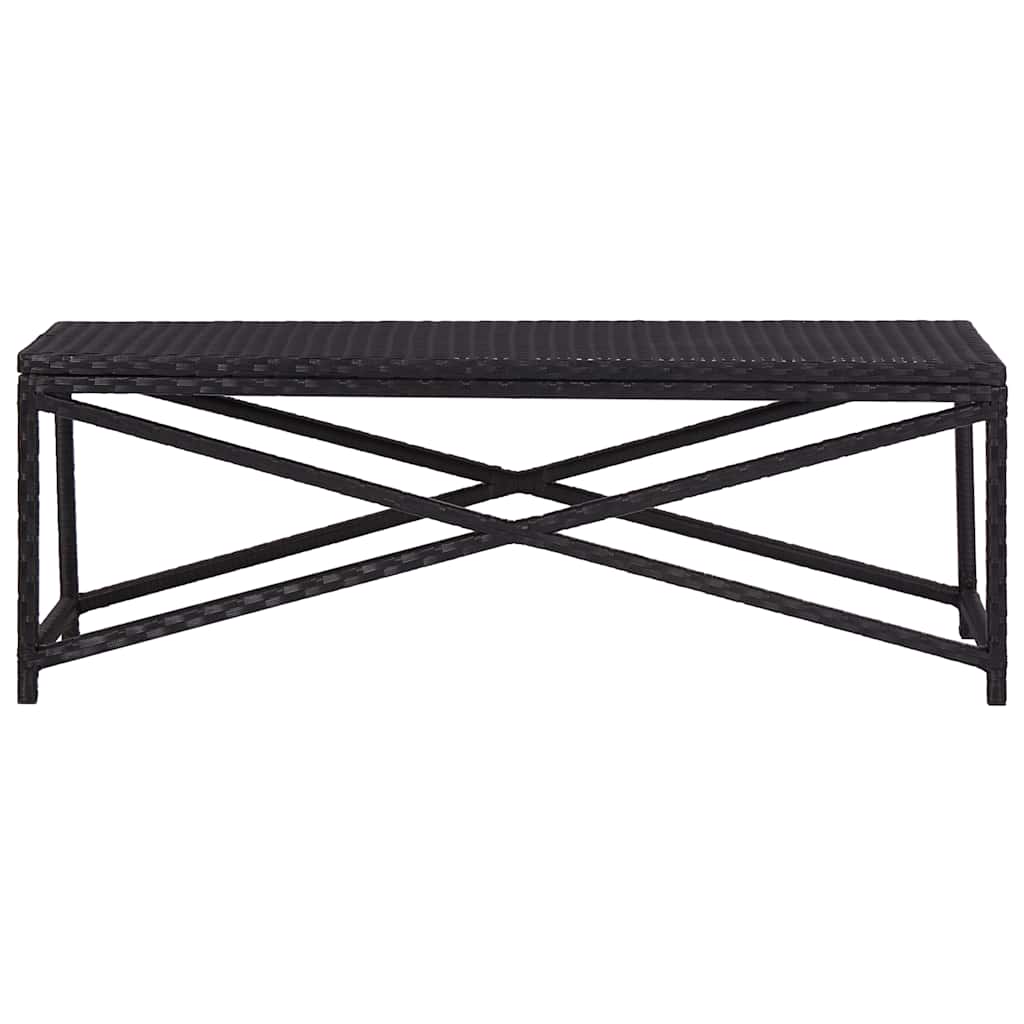 46210 vidaXL Garden Bench 120 cm Poly Rattan Black