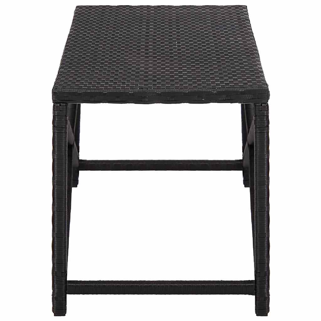 46210 vidaXL Garden Bench 120 cm Poly Rattan Black