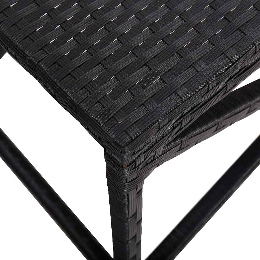 46210 vidaXL Garden Bench 120 cm Poly Rattan Black