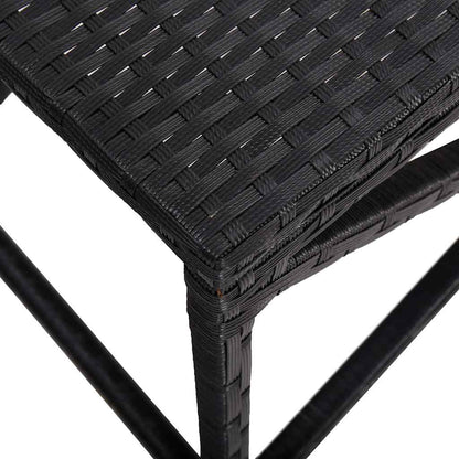 46210 vidaXL Garden Bench 120 cm Poly Rattan Black