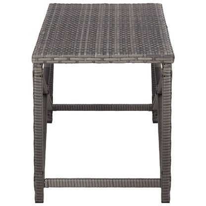 Bench | Grey | PE Rattan, Powder-Coated Steel | 120 cm |  Tough  | Bench