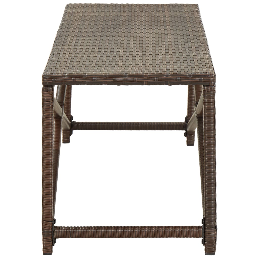 Bench | Brown | Polyethylene rattan and powder-coated steel | 120 cm