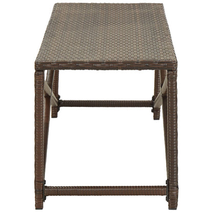 Bench | Brown | Polyethylene rattan and powder-coated steel | 120 cm