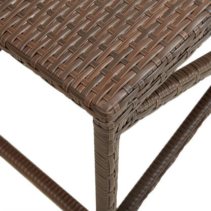Bench | Brown | Polyethylene rattan and powder-coated steel | 120 cm