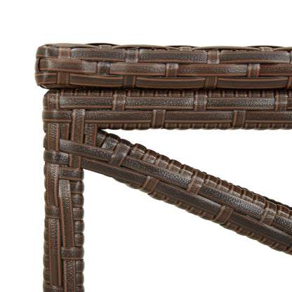 Bench | Brown | Polyethylene rattan and powder-coated steel | 120 cm