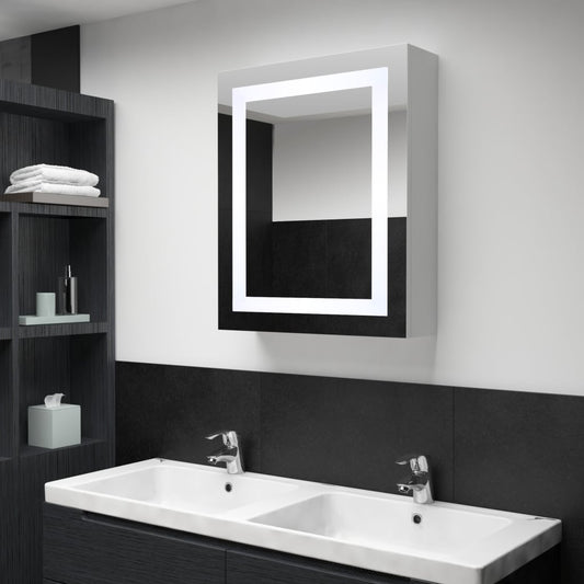 Bathroom Cabinet | White and Silver