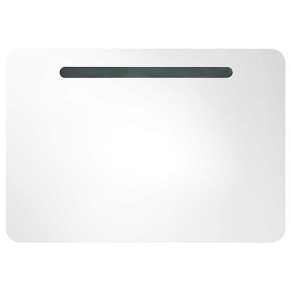 LED Bathroom Mirror Cabinet 80x9.5x55 cm