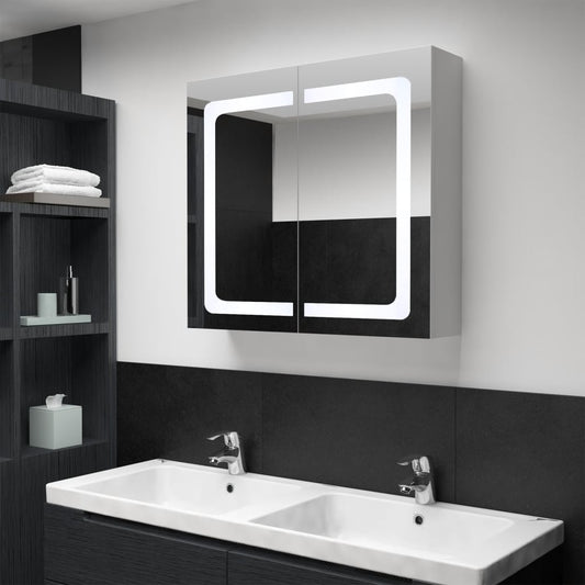 Bathroom Cabinet | White and silver