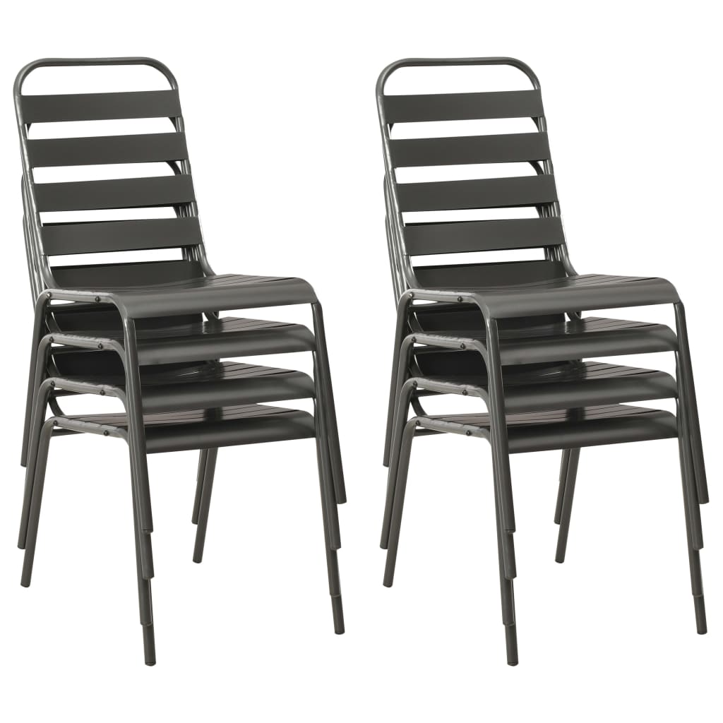Dining Set | Dark Grey | E-coated and powder-coated steel | Medium