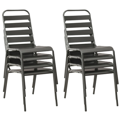 Dining Set | Dark Grey | E-coated and powder-coated steel | Medium