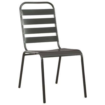 Dining Set | Dark Grey | E-coated and powder-coated steel | Medium