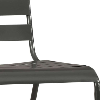 Dining Set | Dark Grey | E-coated and powder-coated steel | Medium