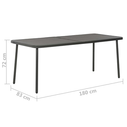 Dining Set | Dark Grey | E-coated and powder-coated steel | Medium