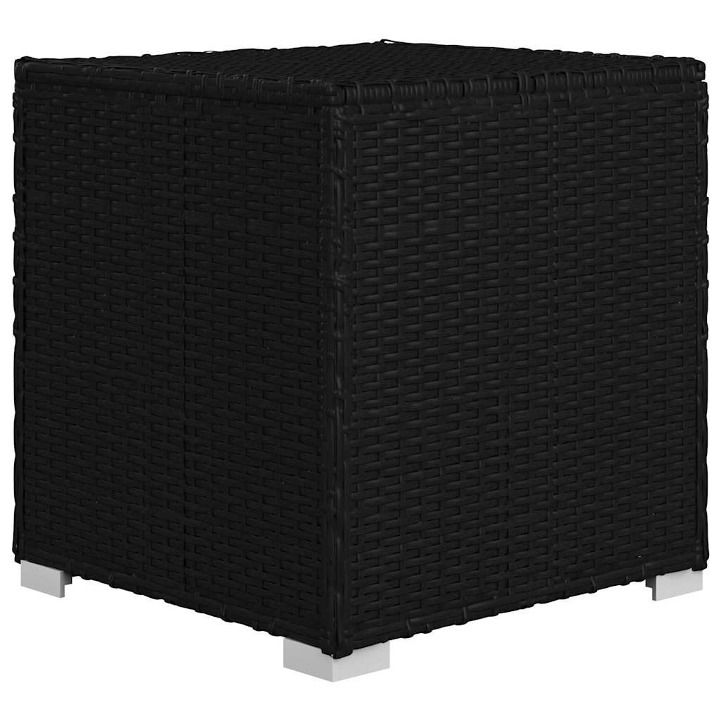 Garden Sunloungers Reclining 3 pcs Black Poly rattan