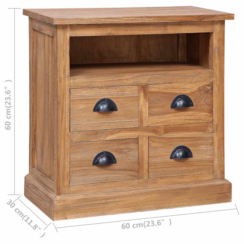 Side Cabinet 60x30x60 cm Solid Teak