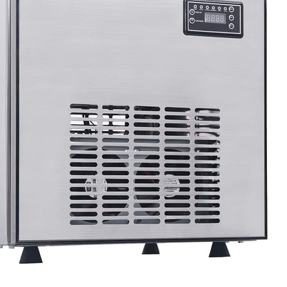 Ice Cube Maker with Door Silver 43 x 40 x 71 cm Stainless Steel