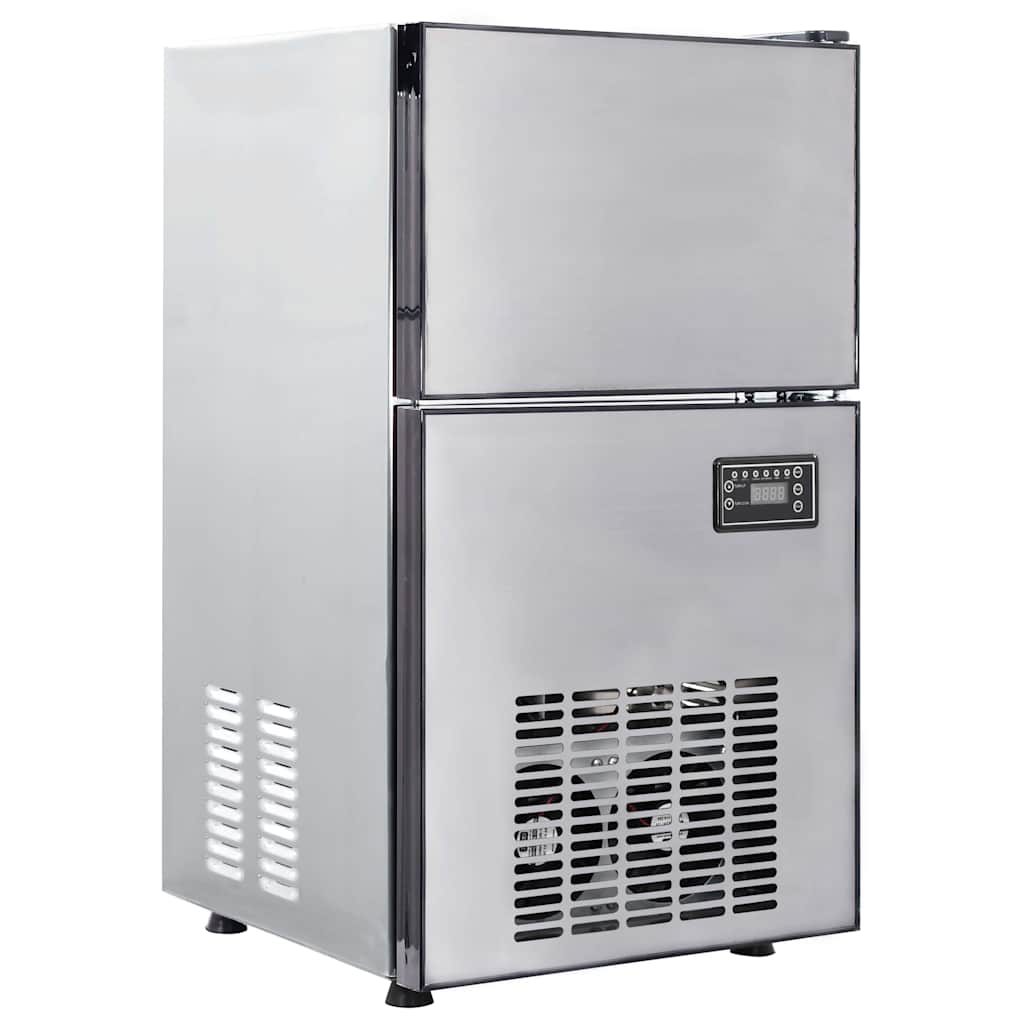 Ice Cube Maker with Door Silver 43 x 40 x 71 cm Stainless Steel