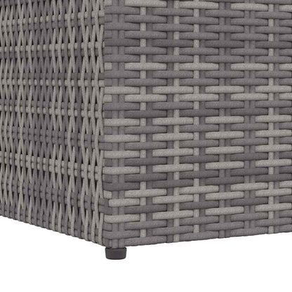 Garden Storage Box Grey 150x100x100 cm Poly Rattan