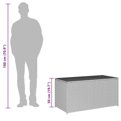 Garden Storage Box Poly Rattan 100x50x50 cm Black