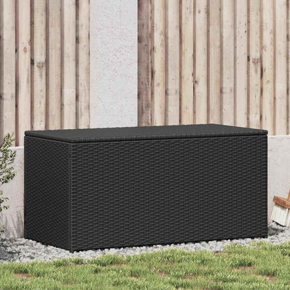 Garden Storage Box Poly Rattan 100x50x50 cm Black