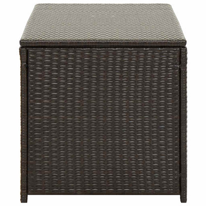 Garden Storage Box Poly Rattan 100x50x50 cm Brown