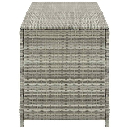Garden Storage Box Poly Rattan 200x50x60 cm Grey