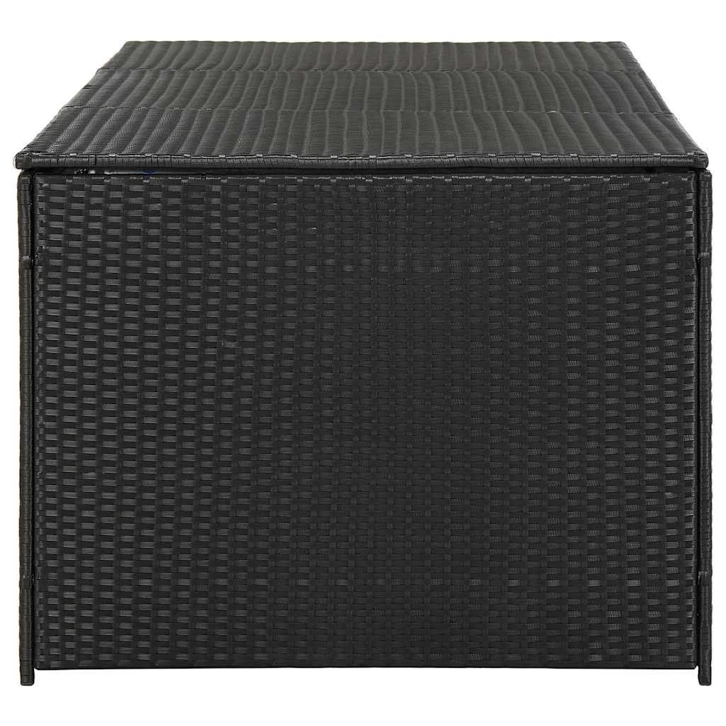 Storage Chest | Black | Polyethylene Rattan | Large | Garden Storage Box