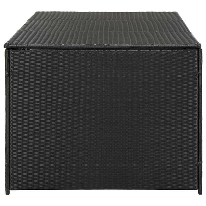 Storage Chest | Black | Polyethylene Rattan | Large | Garden Storage Box
