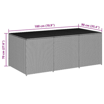 Storage Chest | Black | Polyethylene Rattan | Large | Garden Storage Box