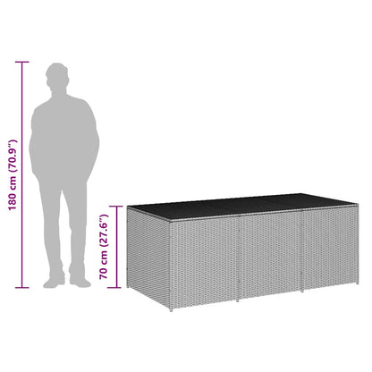 Storage Chest | Black | Polyethylene Rattan | Large | Garden Storage Box