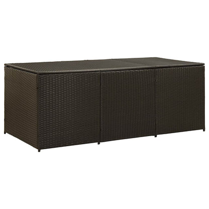 Storage Chest | Brown | Poly Rattan | Large | Garden Storage Box