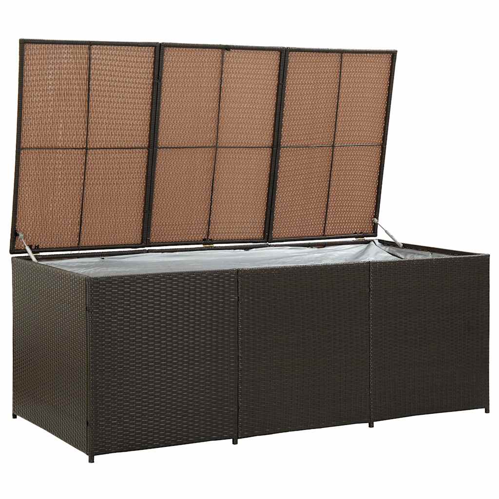 Storage Chest | Brown | Poly Rattan | Large | Garden Storage Box