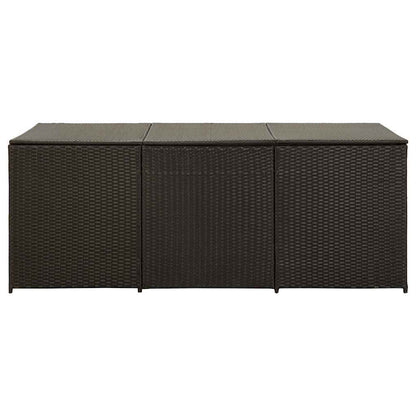 Storage Chest | Brown | Poly Rattan | Large | Garden Storage Box