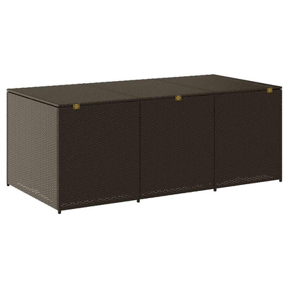 Storage Chest | Brown | Poly Rattan | Large | Garden Storage Box