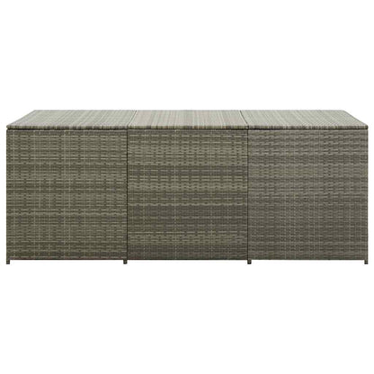 Garden Storage Box Poly Rattan 180x90x70 cm Grey