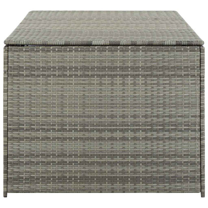 Garden Storage Box Poly Rattan 180x90x70 cm Grey