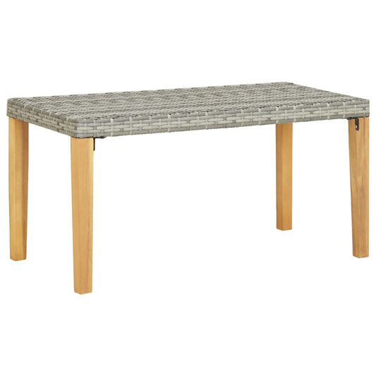 Garden Bench | Grey | PE (polyethylene) rattan, acacia wood | Medium