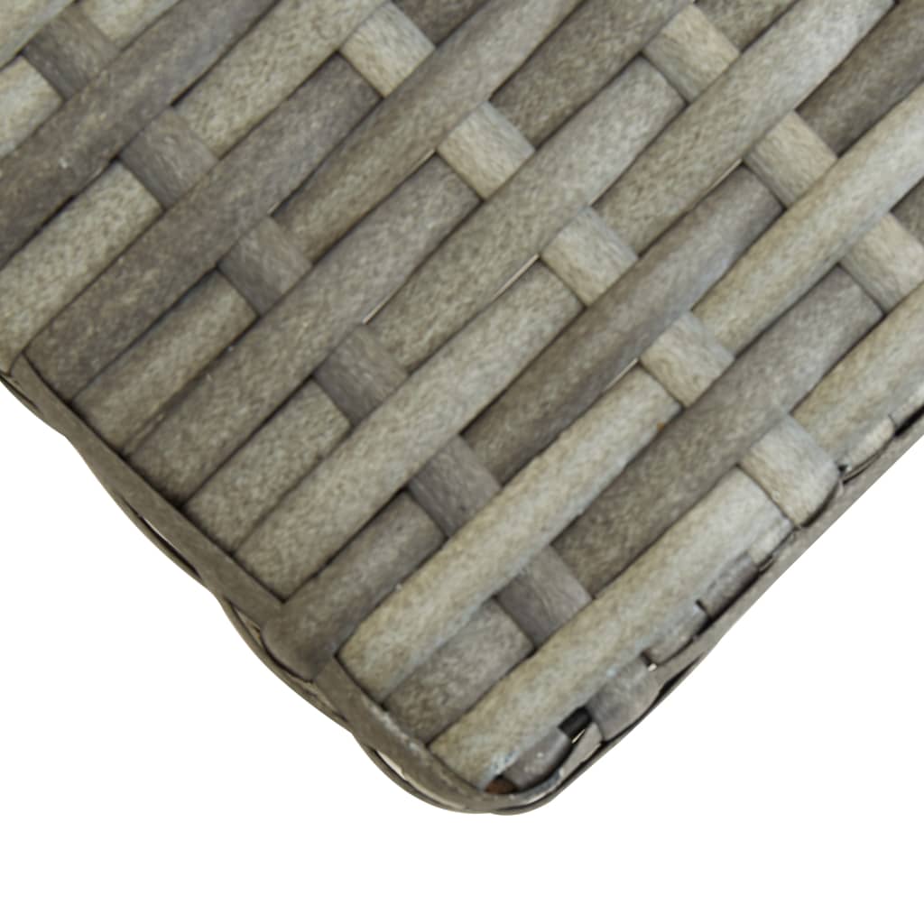 Garden Bench | Grey | PE (polyethylene) rattan, acacia wood | Medium