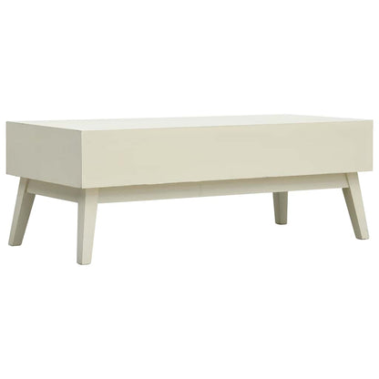 285751 vidaXL Coffee Table with 2 Drawers Carving Grey 110x50x40 cm Wood