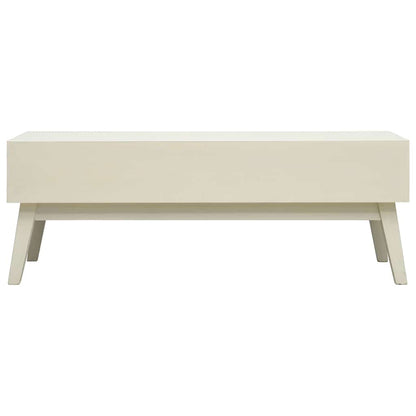 285751 vidaXL Coffee Table with 2 Drawers Carving Grey 110x50x40 cm Wood