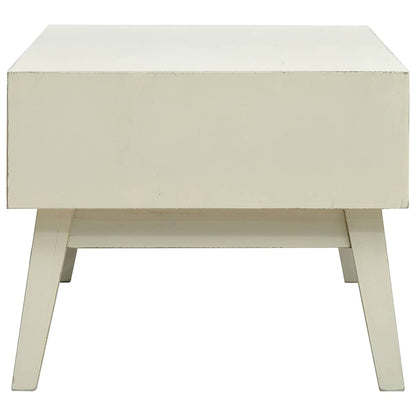 285751 vidaXL Coffee Table with 2 Drawers Carving Grey 110x50x40 cm Wood