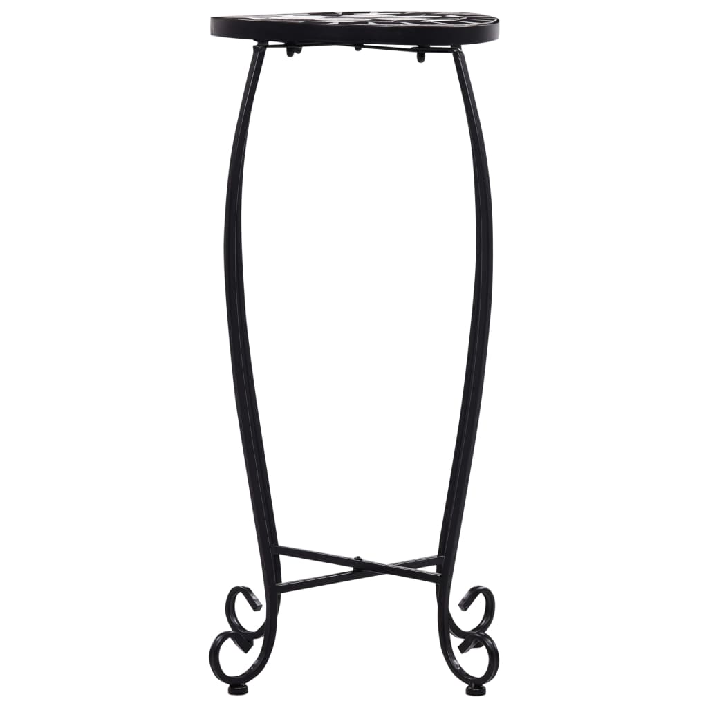 Table | Set of 3 | Black and White | Iron and Ceramic | Small | Durable