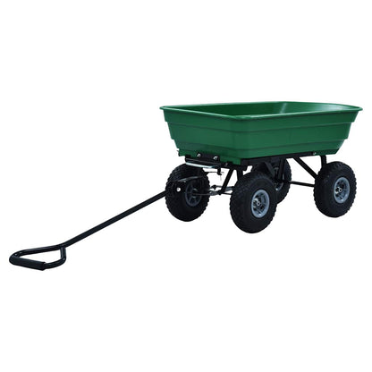 145507 vidaXL Garden Tipping Hand Cart 300 kg 75L Green
